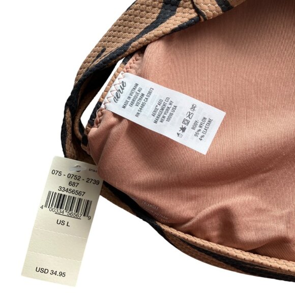 Aerie size S M L Tiger Pique longline triangle tie back bikini top NWT - Picture 11 of 11
